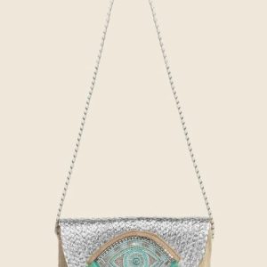 Fame Boho Beaded Eye Pattern Envelope Bag